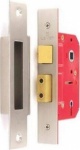 63mm 5 Lever Sash lock Brass Plated (S1801)