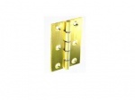 75mm Double Steel Washered Polished Brass Hinges (S4101)