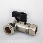 Compression Isolating Tee Valve with Handle 15mm x 15mm x 15mm
