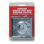 Red/Grey Flat Brushed Satin Stainless Steel 1G 1W Dimmer Swith 60-250 SS46