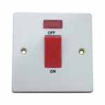 Red/Grey 45amp D/P Switch With Neon - Loose B08