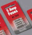 Red/Grey 5 Amp Fuses Pk4 F05