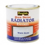 Rustin Radiator Enamel Q/D White Gloss 250ml