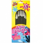 12 Premium Artist Black Brush