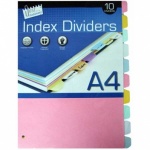 10 A4 Index Dividers Paper