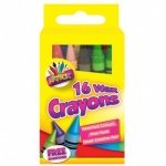 16 Wax Crayons In A/H Box