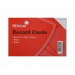 Silvine 6 X 4 Record Cards White (564W)