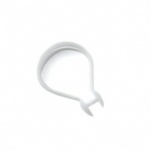 Shower Curtain Ring Snap-On White Pk20