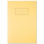 Silvine A4 Exercise Book 40 LVS Yellow (EX109) - Lined with margin