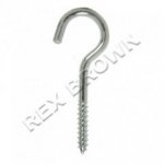 55 x 10 Steel 'M' Hook Zinc Plated - Pre Pack 2pcs