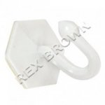 White Self Adhesive Tie Back Hooks - Pre Pack 2pcs
