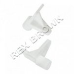 White Push In Shelf Support - Pre Pack 25pcs