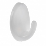 Oval Self-adhesive Hooks White New 2009 largePk2 (S6356)