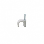 Round Cable Clips 8mm White