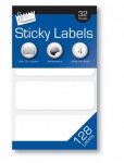 128 White 70 x 25 mm Sticky Labels