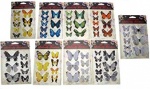 BUTTERFLY STICKERS (12 ASSORTED) - DOUBLE BLISTER
