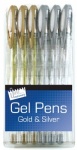 Gel Pens Gold & Silver 6Pc