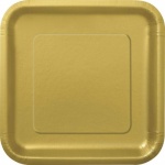 14 Gold 9'' Square Plates