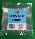 Heavy Duty Plastic Forks Clear 50pcs.
