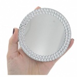 10cm Round Mirror Plate + Gems
