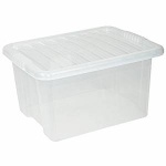 24 Ltr. Clear Storage Box With Lid