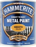 Hammerite Metal Paint Smooth Yellow 750ml