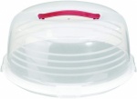 Curver Chef at Home Cake Storage - Round Clear/ White Base/ Red Handle