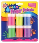 Tallon 6 x 20ml Neon Finger Paint Pots (5458)