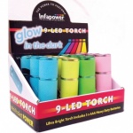 Infapower Glow In The Dark 9 LED Torch 3 x AAA Batteries Included