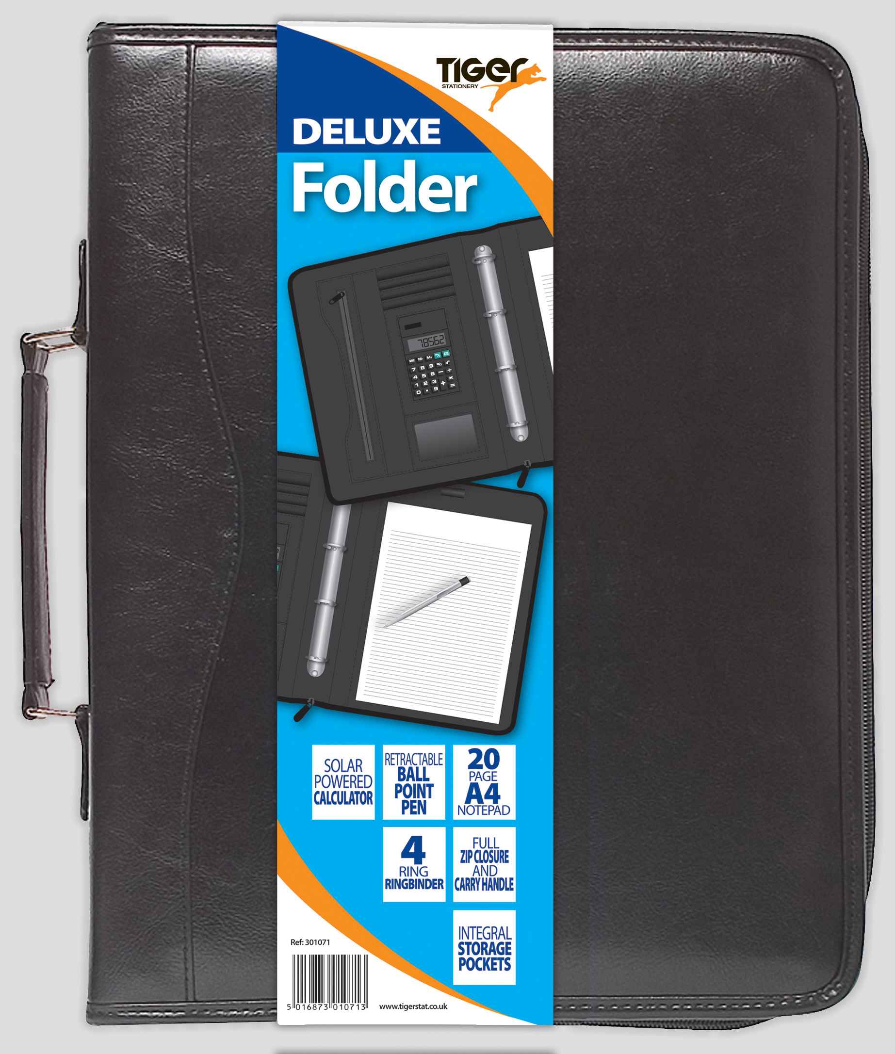 Tiger A4 Deluxe Folder + Calculator