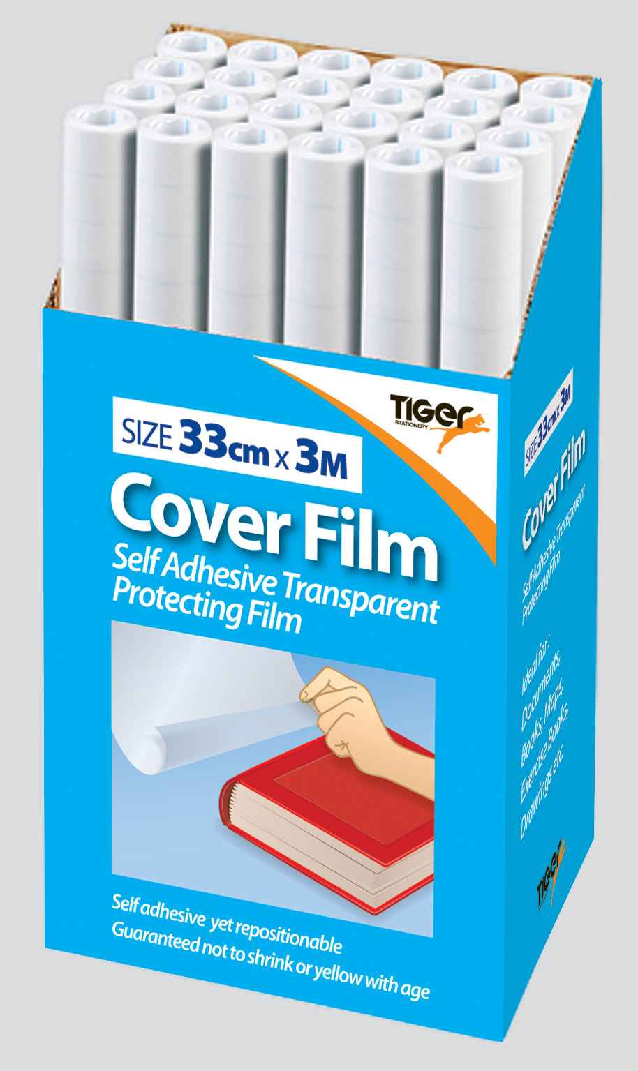 Tiger 33cm x 3m Book Cover Film