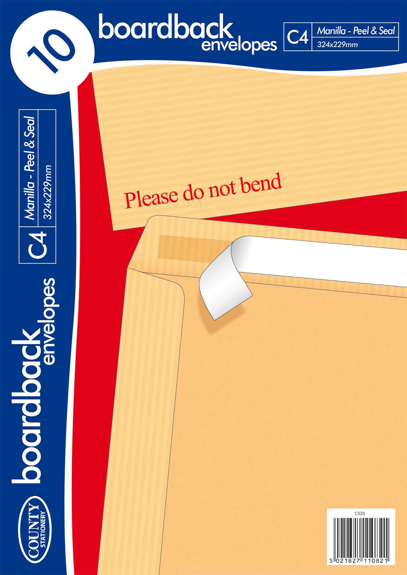 C4 Manilla Boardback Envelopes
