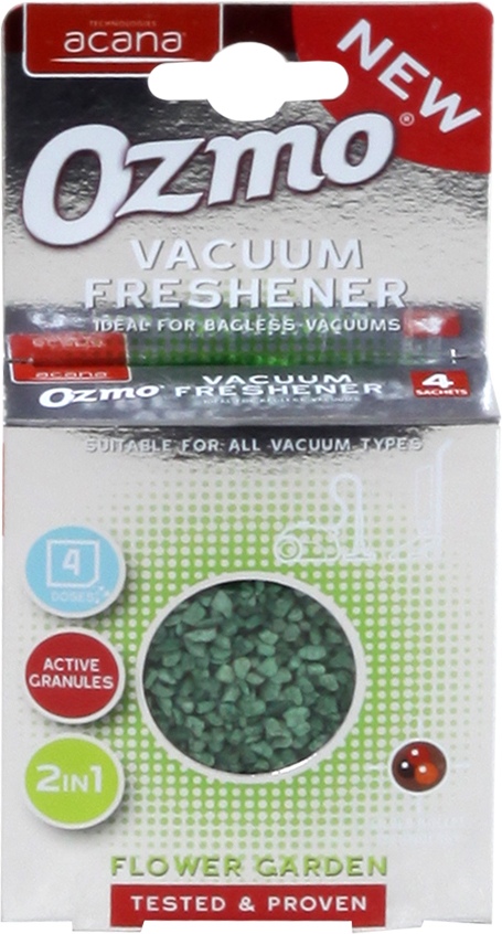 Ozmo 2in1 Vacuum Freshener & Deodoriser 4 sachets FLOWER GARDEN