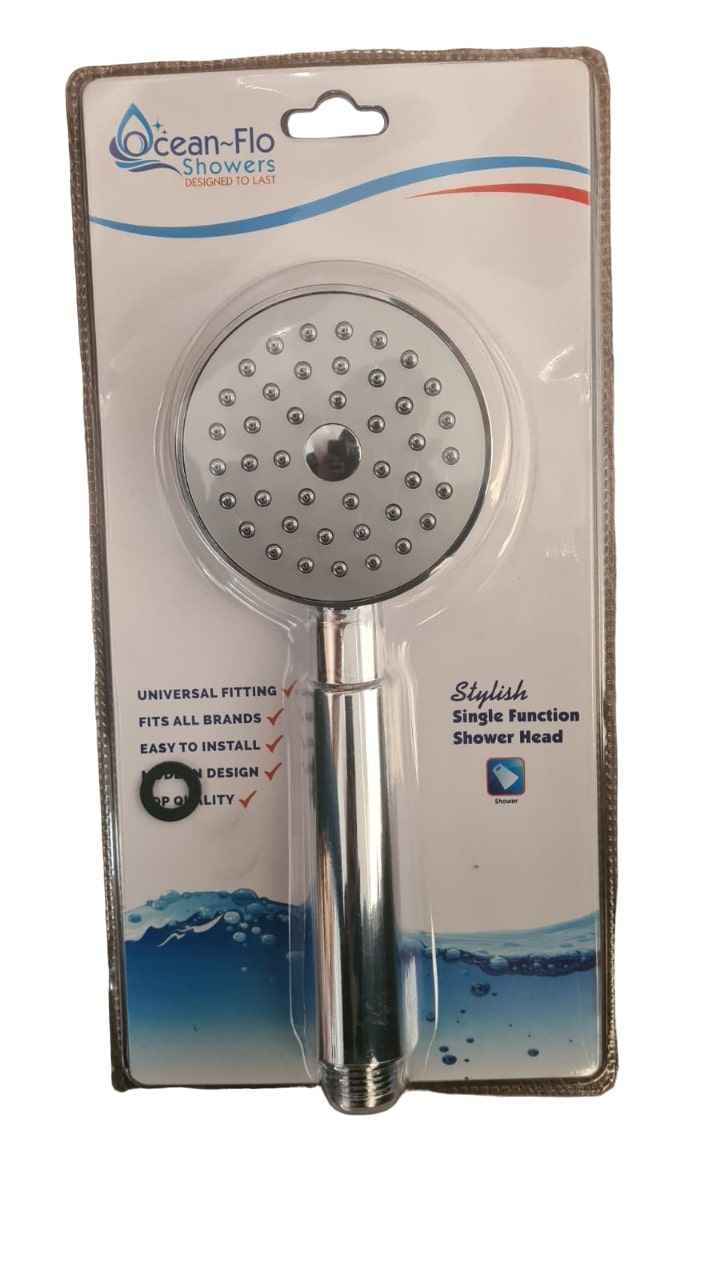 Ocean-Flo - Stylish Single Function Shower Head - Modern Shape