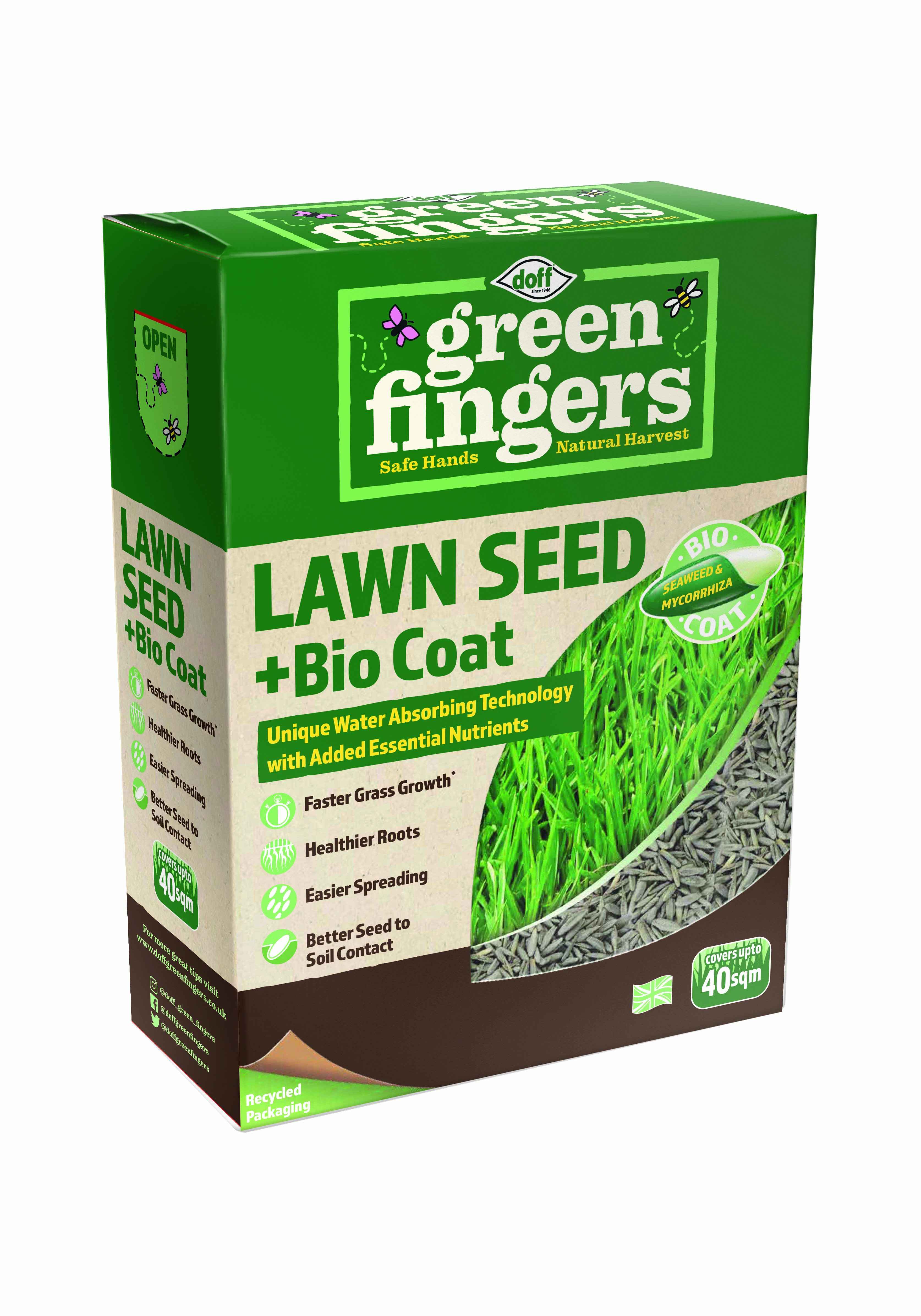 DOFF  Greenfingers Lawn Seed + Bio Coat 1kg