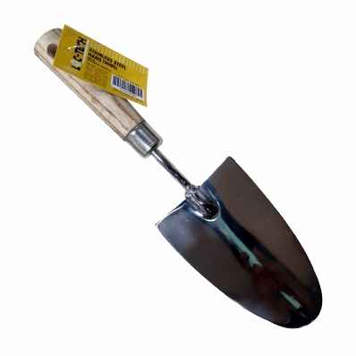 Loc-tech Stainless Steel  Hand Trowel Wooden Handle