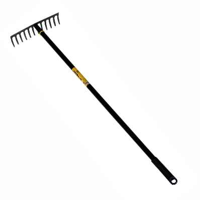 Loc-tech Garden Rake 12t Steel Handle