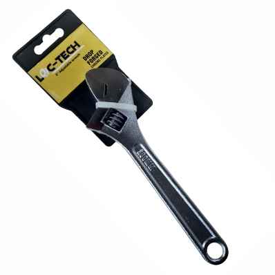 Loc-tech 8'' Adjustable Wrench Drop Forged, Chrome Plated