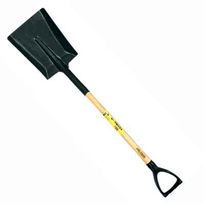 Loc-tech Square Mouth Shovel Wood Handle ( Steel Fabricated Head)