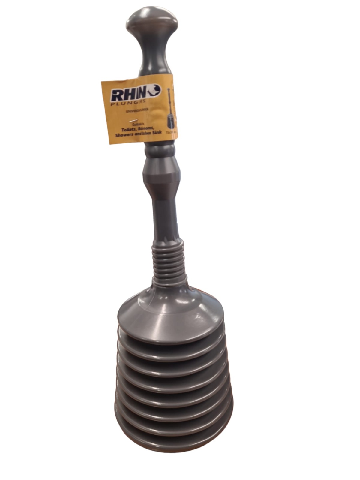 Rhino Large Concertina Toilet Plunger Ergonomic Bellow Design