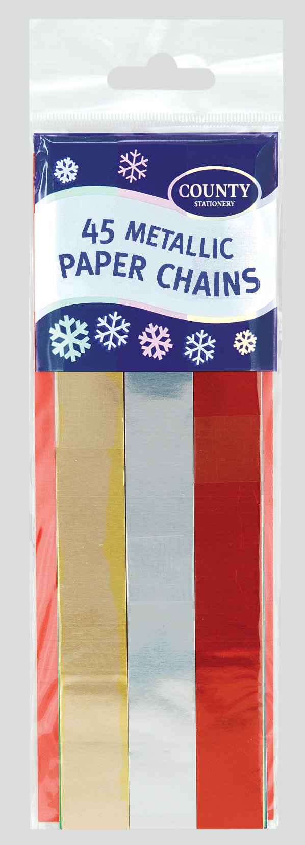 45 Metallic Paper Chains