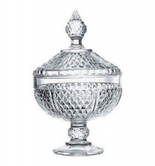 Diamond Footed Bowl with Cover