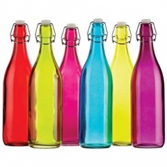 Glass Water Bottle Coloured Li