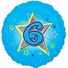 18'' Standard Holographic Foil Balloon : Blue Star 6