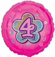 18'' Standard Holographic Foil Balloon : Pink Star 4