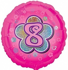 18'' Standard Holographic Foil Balloon : Pink Star 8
