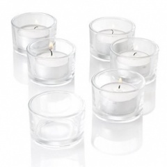 7 x 2.5 Small Clear Glass T.Lite Holder