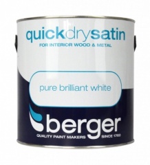 Berger Quick Dry Satin Brilliant White 2.5 Ltr.