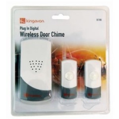 Kingavon Plug In Digital Wireless Door Chime with 2 Bell Push
