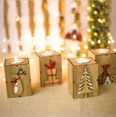 7x7 Vintage Xmas Square Candle